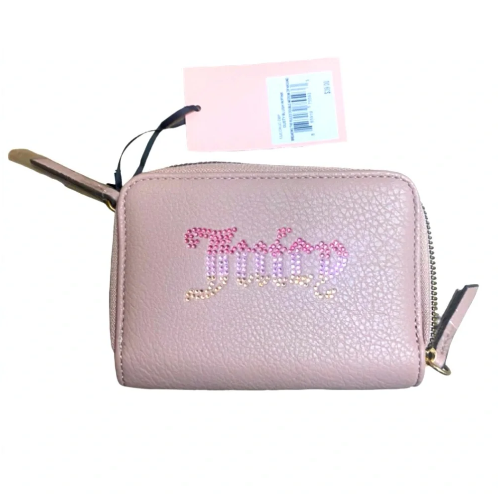 NWT Juicy Breaking the Rules Double Medium Zip Around Wallet Dusty Blush…